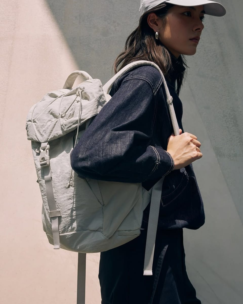 the paper bunny commuter backpack in action